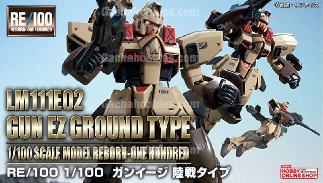 PRE-ORDER RE/100 Gundam LM111E02 Gun EZ Ground Type Limited