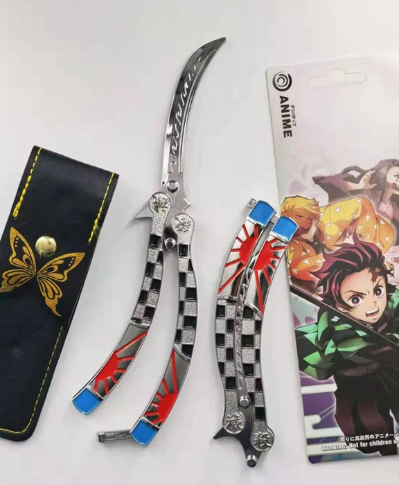 Demon Slayer Anime Butterfly Knife (Blunt Blade - Non sharp).