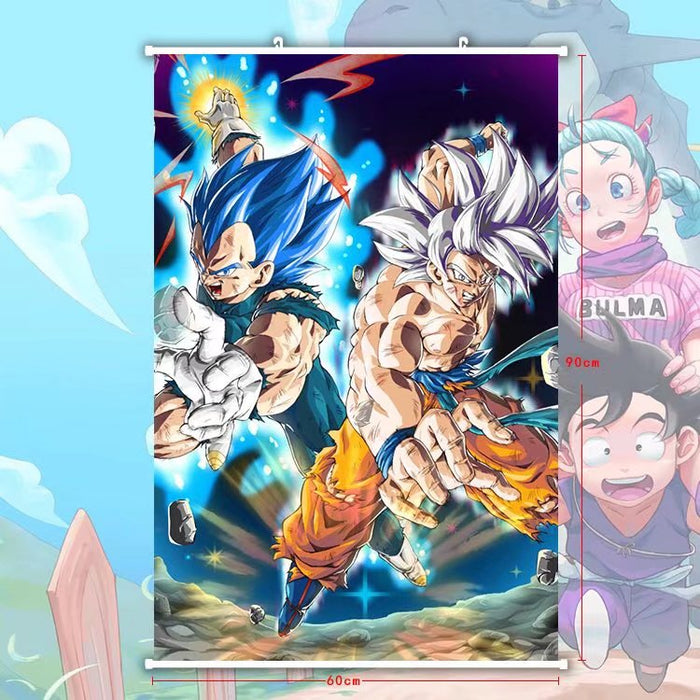 PREMIUM WALL SCROLL - DRAGON BALL Son Goku & Vegeta