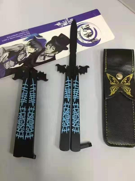 Black Butler Anime Butterfly Knife  (Blunt Blade - Non sharp).