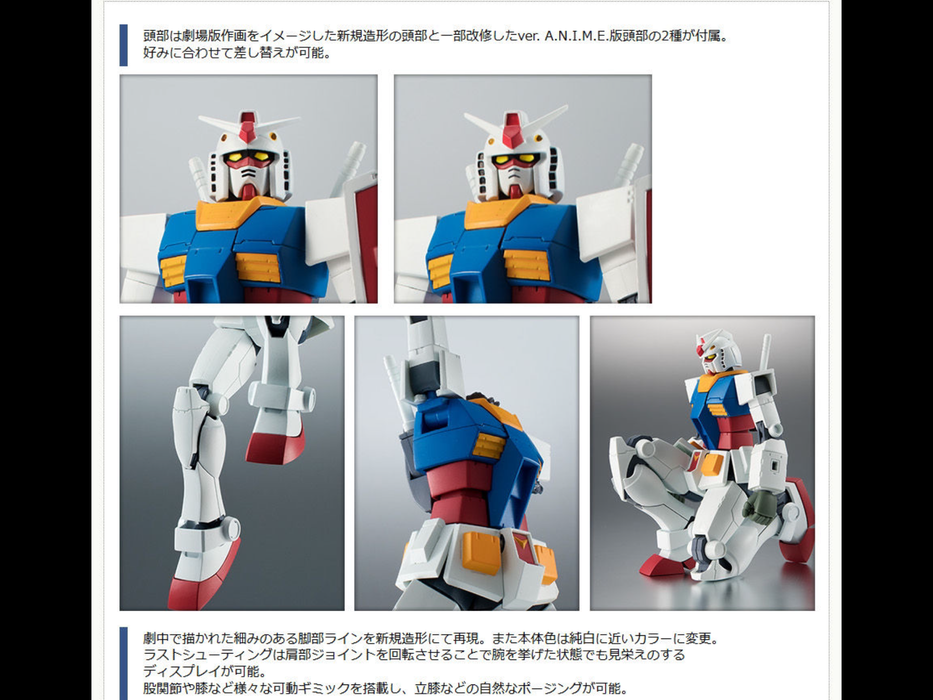 Robot Tamashii SIDE-MS RX-78-2 Gundam Ver. A.N.I.M.E. Final Battle Form Limited Edition