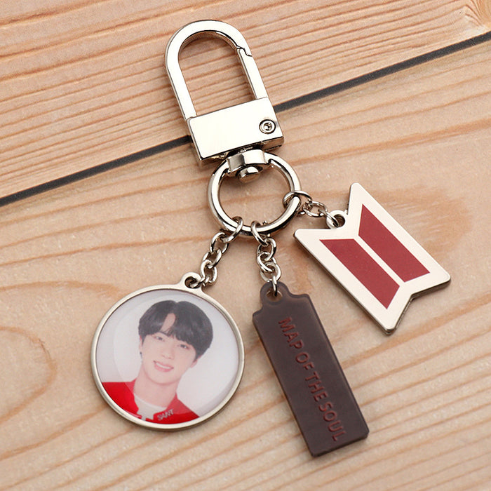 Kpop Bangtan Boys Keychain MAP OF THE SOUL ON:E Keyring