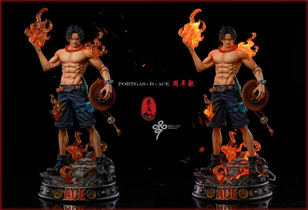 GK Garage Kit Resin Figure LC Studio One piece 1/6 Portgas·D· Ace GK Resin Statue