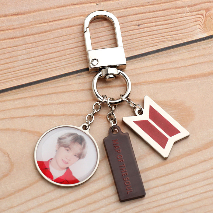 Kpop Bangtan Boys Keychain MAP OF THE SOUL ON:E Keyring