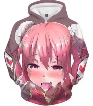 ANIME AHEGAO HENTAI TouHou Project Ibaraki Kasen 3D PRINT PULLOVER HOODIE JUMPER CLOTHES