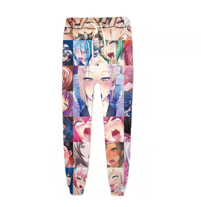 ANIME AHEGAO HENTAI FUNNY 3D PRINT PULLOVER PANTS