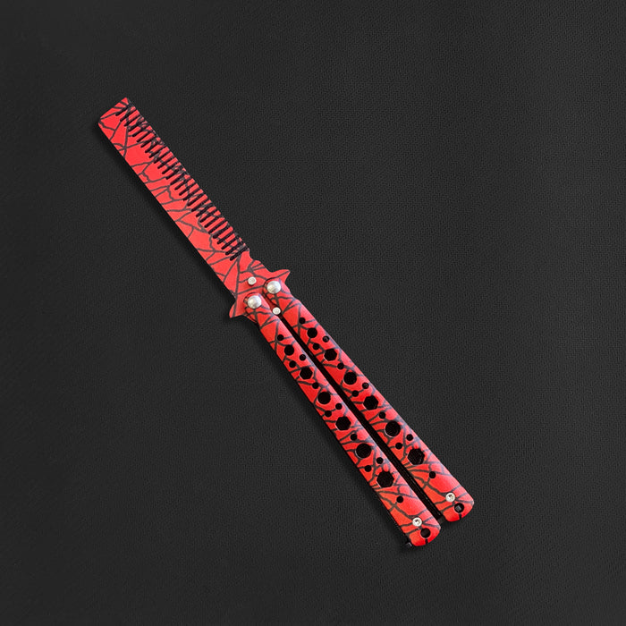 COMB HOLE BUTTERFLY KNIFE (Blunt Blade - Non sharp).