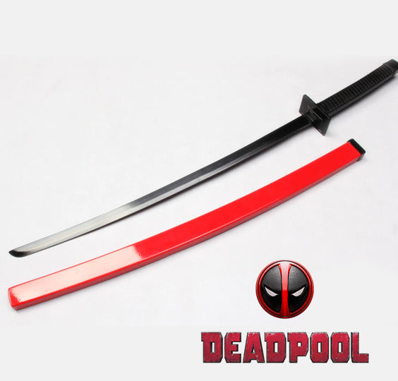 Metal Sword - Marvel Deadpool Double Twin Katana Sword Set RED 317b