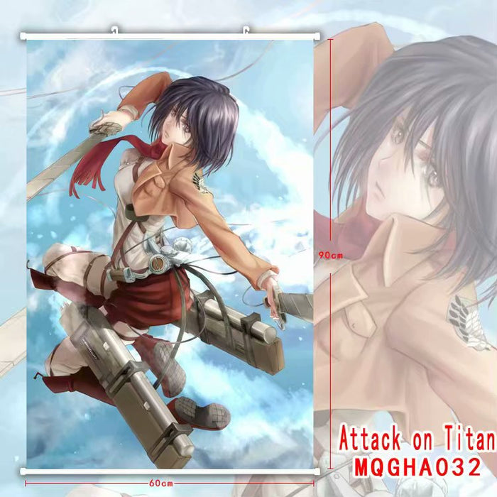 PREMIUM WALL SCROLL - ATTACK ON TITAN Mikasa Ackerman