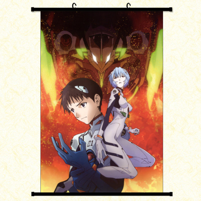 Wall Scroll - Evangelion Shinji Ikari & Rei Ayanami