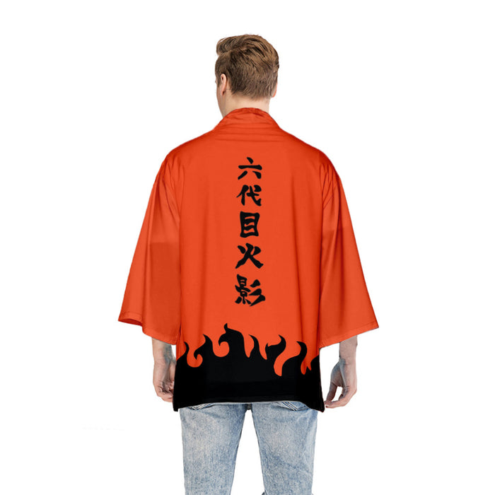 NARUTO 6TH Hokage  COSPLAY CASUAL COAT UNISEX COUPLES HAORI TOPS