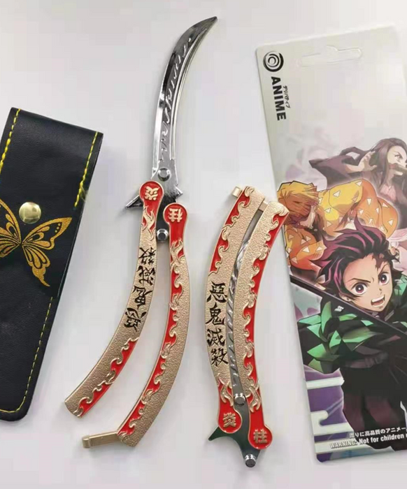 Demon Slayer Anime Butterfly Knife (Blunt Blade - Non sharp).