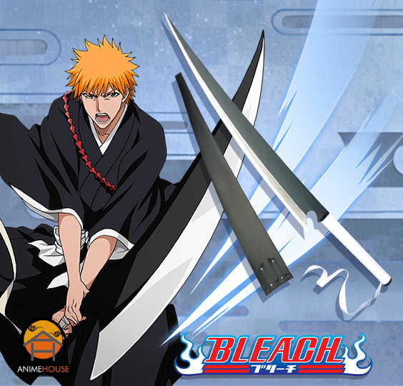 Metal Sword - Bleach Zangetsu Kurosaki Ichigo Sword Dual Wield Blade 433