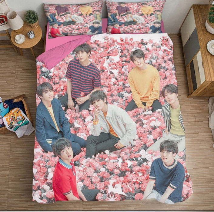 KPop BTS BT21 Duvet Cover with Pillow Cover Bedding Set