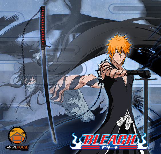 Metal Sword -  Bleach- Ichigo Carbon Steel Bankai Katana Replica Tensa Zangetsu