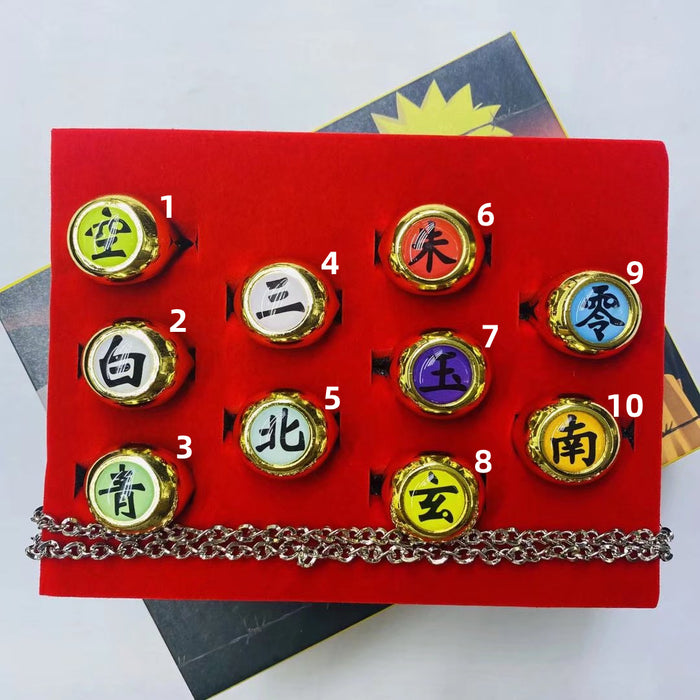 Naruto - Itachi Akatsuki Clan Wearing Cosplay Ring Accessories