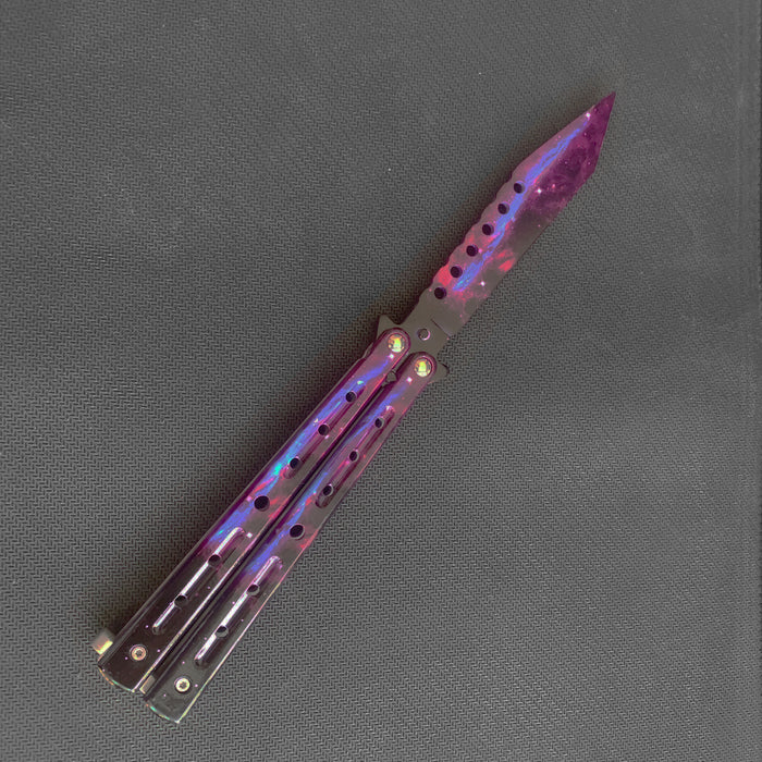 SQUARE HEAD BUTTERFLY KNIFE (Blunt Blade - Non sharp).